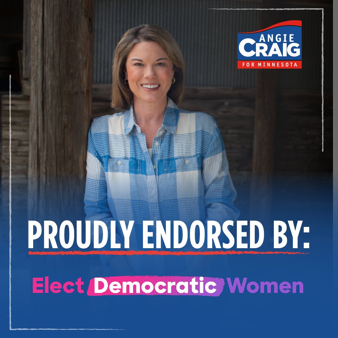 In Congress, I’ve fought to lower costs, keep our communities safe and clean up a broken Washington — and I’m ready to keep delivering for Minnesota in the U.S. Senate.

I’m grateful to have the support of Elect Democratic Women in this campaign.