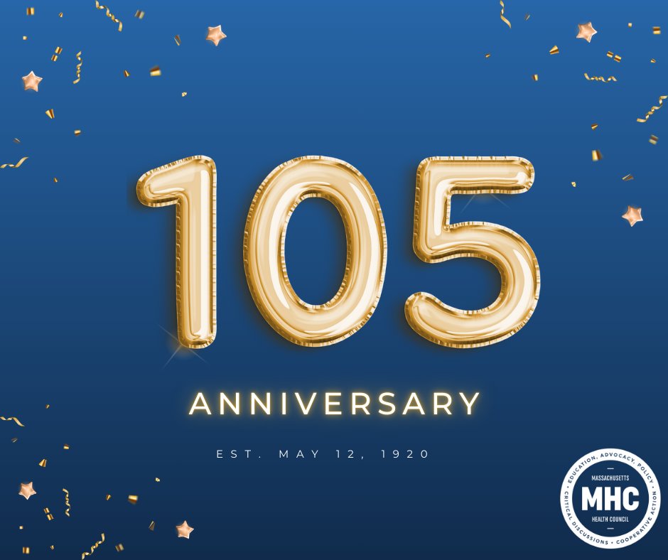 🎉 Celebrating 105 Years of Public Health Leadership 🎉
Today, the Massachusetts Health Council proudly marks its 105th anniversary - a milestone that reflects more than a century of dedication to improving the health and well-being of all Massachusetts residents.