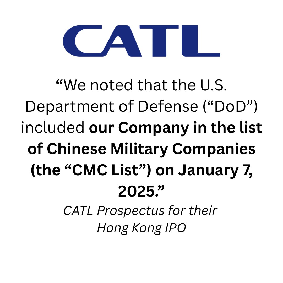 任何美国银行都不应帮助中共为一家与强迫劳动、解放军军事和潜艇舰队有牵连、并被列入国防部中国军事公司（CMC）名单的公司筹集数十亿美元。