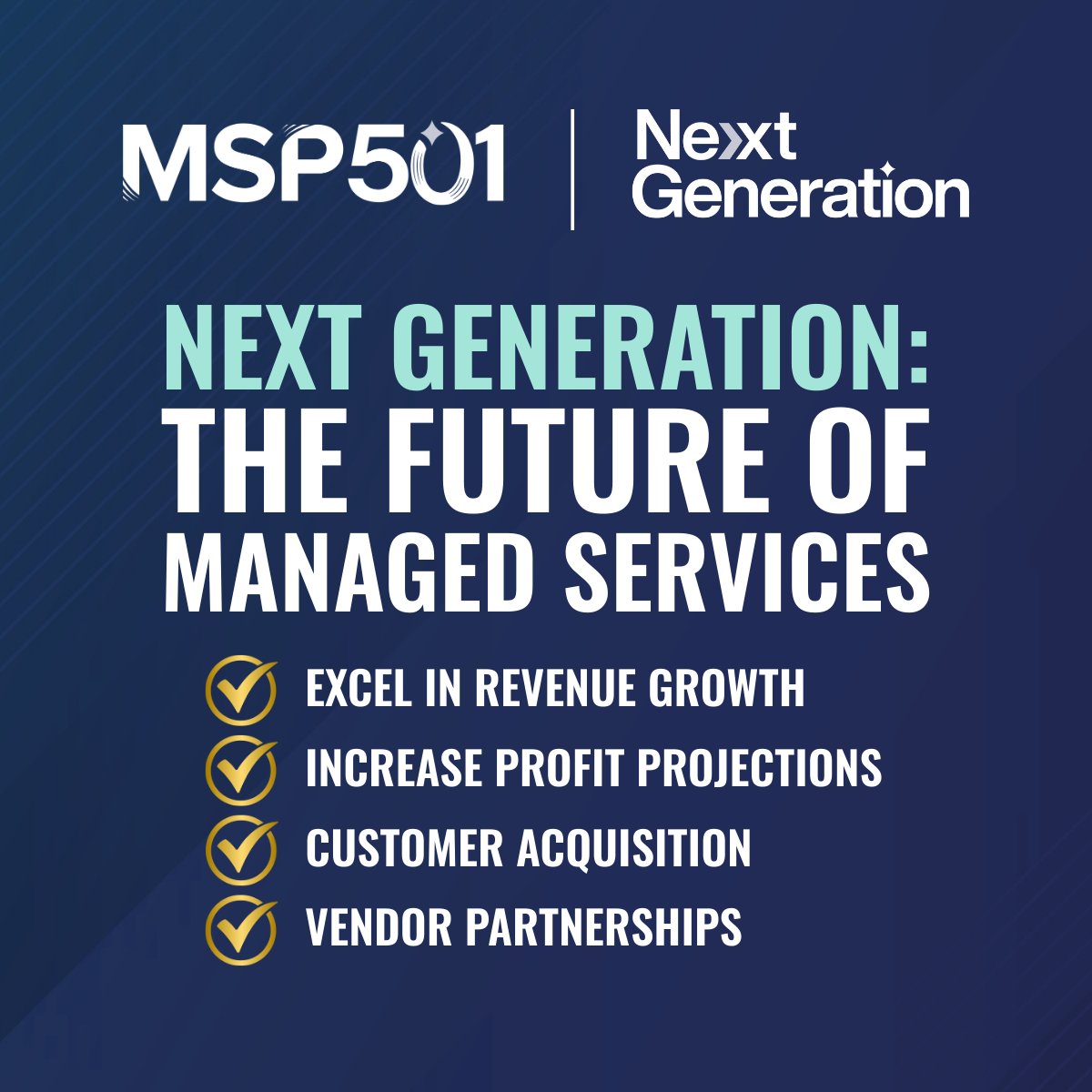 The MSP 501 crowns the elite—but the Next Generation list calls out the rising killers in growth and profit. 💥 Apply now and show the industry you’re here to dominate. 🏆

➡️ Apply here &gt;&gt; bit.ly/4iSI071
_
#MSP #MSPSummit #MSP501