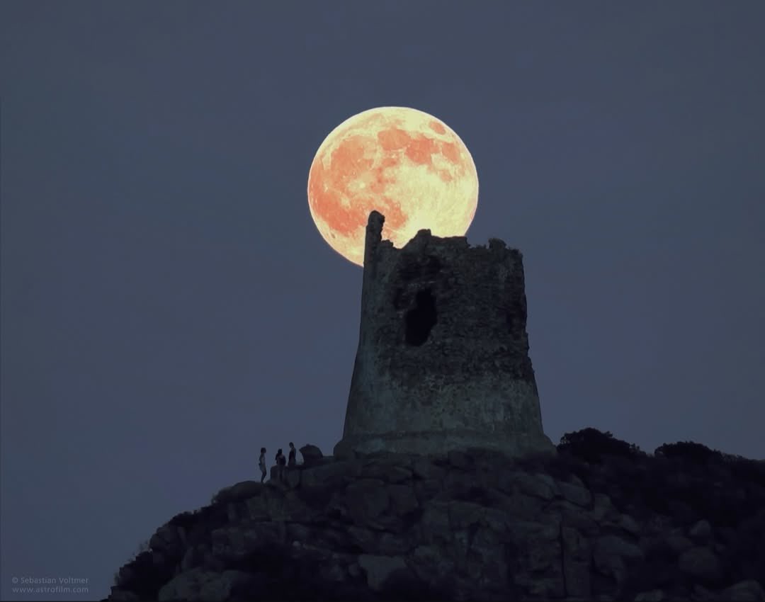 Flower Moon seen from Sardinia. Do you know this spot? The May Full Moon is often called the Flower Moon because many Native American tribes associated it with the abundance of blooming flowers across North America during this time of year. The Full Moon occurs on Monday, May 12,