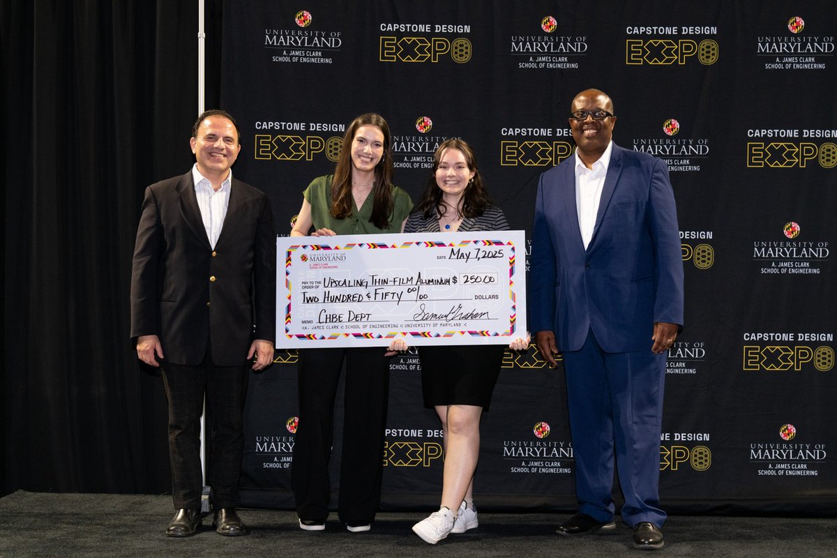 Congratulations to our 2025 Capstone Design Expo Winners, for their project titled "Upscaling Thin-Film Aluminum Oxide Production via Atomic Layer Deposition"! 🏆 A huge congratulations goes to all of our participating teams as well.