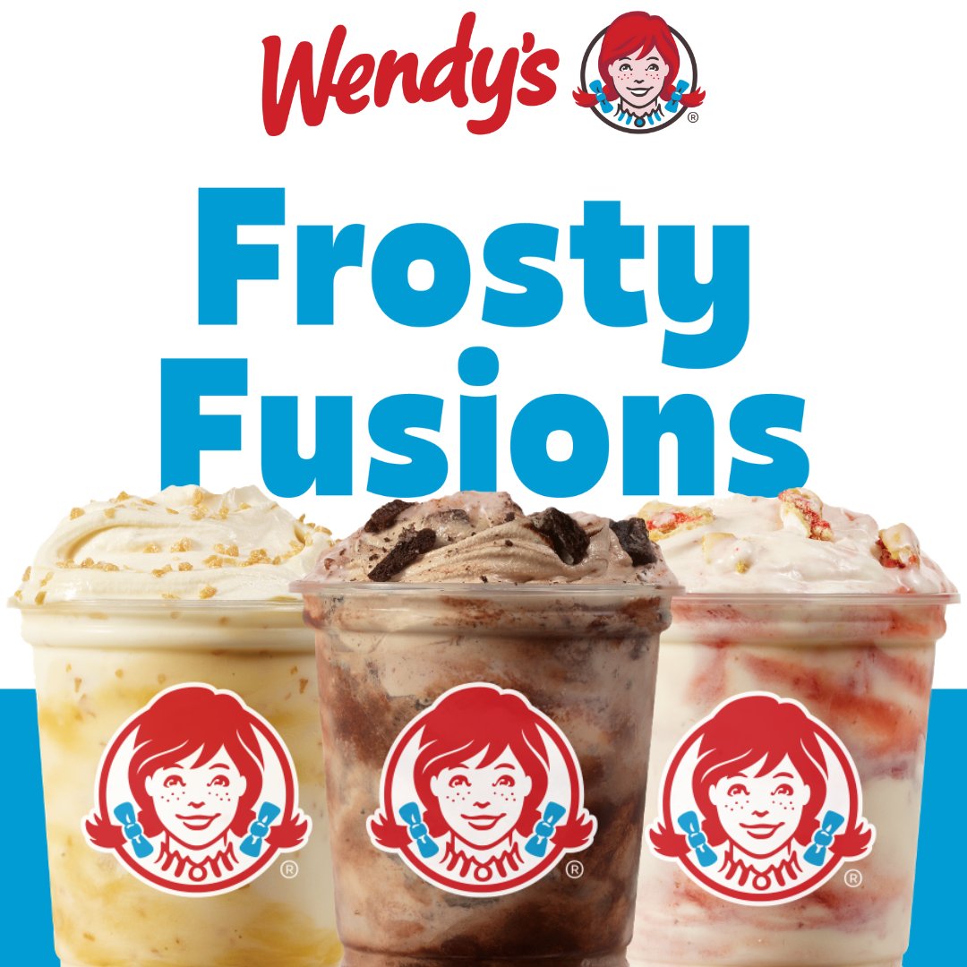 Just when you thought your Frosty couldn't get any better... Introducing NEW Frosty Fusions at Wendy's! Try Caramel Crunch, OREO® Brownie Twist, and Pop-Tarts® Strawberry Frosty Fusions with your choice of Vanilla or Chocolate Frosty today!