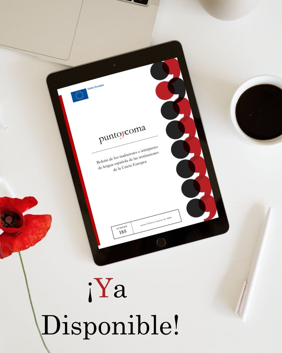Translating for Europe (@translatores) on Twitter photo ¡Ya está publicado el n.º 185 de puntoycoma! Terminología de la UE, repetitiva IA y experimentos literarios con ella, traducciones del escurridizo common law, audiodescripción, una conversación con Miguel Sáenz y mucho más.
🔗 europa.eu/!XVGYKJ
#xl8
<a href="/ComisionEuropea/">Comisión Europea en España</a> ¡Ya está publicado el n.º 185 de puntoycoma! Terminología de la UE, repetitiva IA y experimentos literarios con ella, traducciones del escurridizo common law, audiodescripción, una conversación con Miguel Sáenz y mucho más.
🔗 europa.eu/!XVGYKJ
#xl8
<a href="/ComisionEuropea/">Comisión Europea en España</a>
