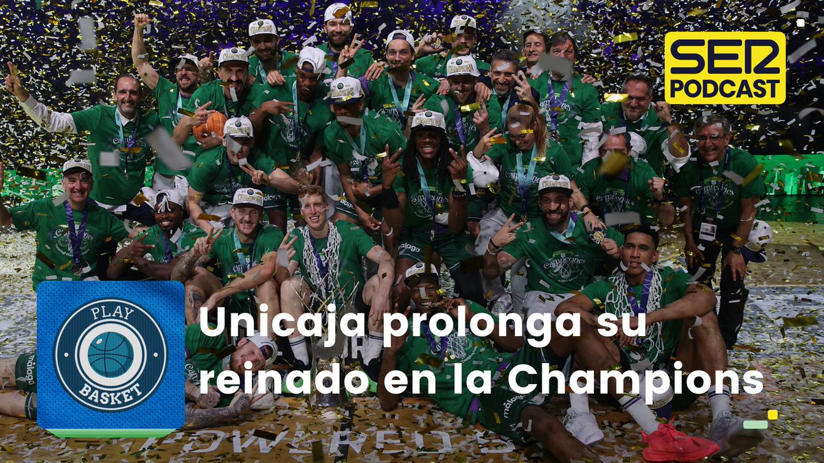 Play Basket (@playbasketser) on Twitter photo 🏀 ¡ <a href="/PlayBasketSER/">Play Basket</a> con <a href="/martacasas/">Marta Casas</a>!
🎧🔂 16x27 → UNICAJA PROLONGA SU REINADO EN LA CHAMPIONS
🔎 La tertulia analiza el título de <a href="/unicajaCB/">UnicajaCB</a> y el KO en español en Euroliga
🇺🇸🔥 Los #NBAPlayoffs en llamas y el análisis de <a href="/Jose_Ajero/">Jose Ajero Astudillo</a>
🟡 #SERPodcast 🔗 linktr.ee/PlayBasket 🏀 ¡ <a href="/PlayBasketSER/">Play Basket</a> con <a href="/martacasas/">Marta Casas</a>!
🎧🔂 16x27 → UNICAJA PROLONGA SU REINADO EN LA CHAMPIONS
🔎 La tertulia analiza el título de <a href="/unicajaCB/">UnicajaCB</a> y el KO en español en Euroliga
🇺🇸🔥 Los #NBAPlayoffs en llamas y el análisis de <a href="/Jose_Ajero/">Jose Ajero Astudillo</a>
🟡 #SERPodcast 🔗 linktr.ee/PlayBasket