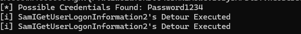 MalDevAcademy's tweet image. Utilizing our previously discovered registry key to hook LSASS's SamIGetUserLogonInformation2 API and capturing plaintext login credentials.
github.com/Maldev-Academy…