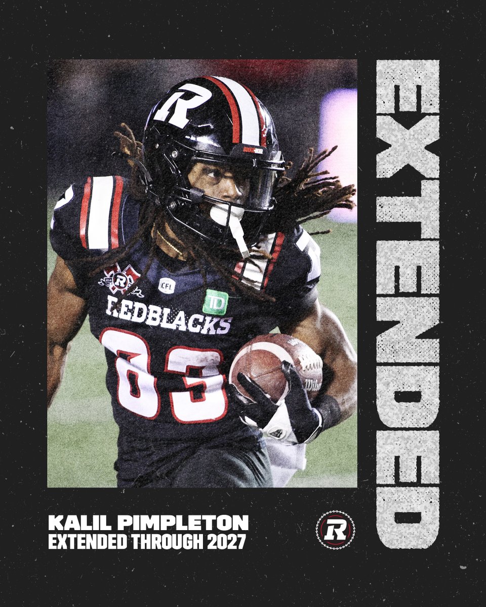 Pimpleton is sticking around in the 613! 💪

#CFL