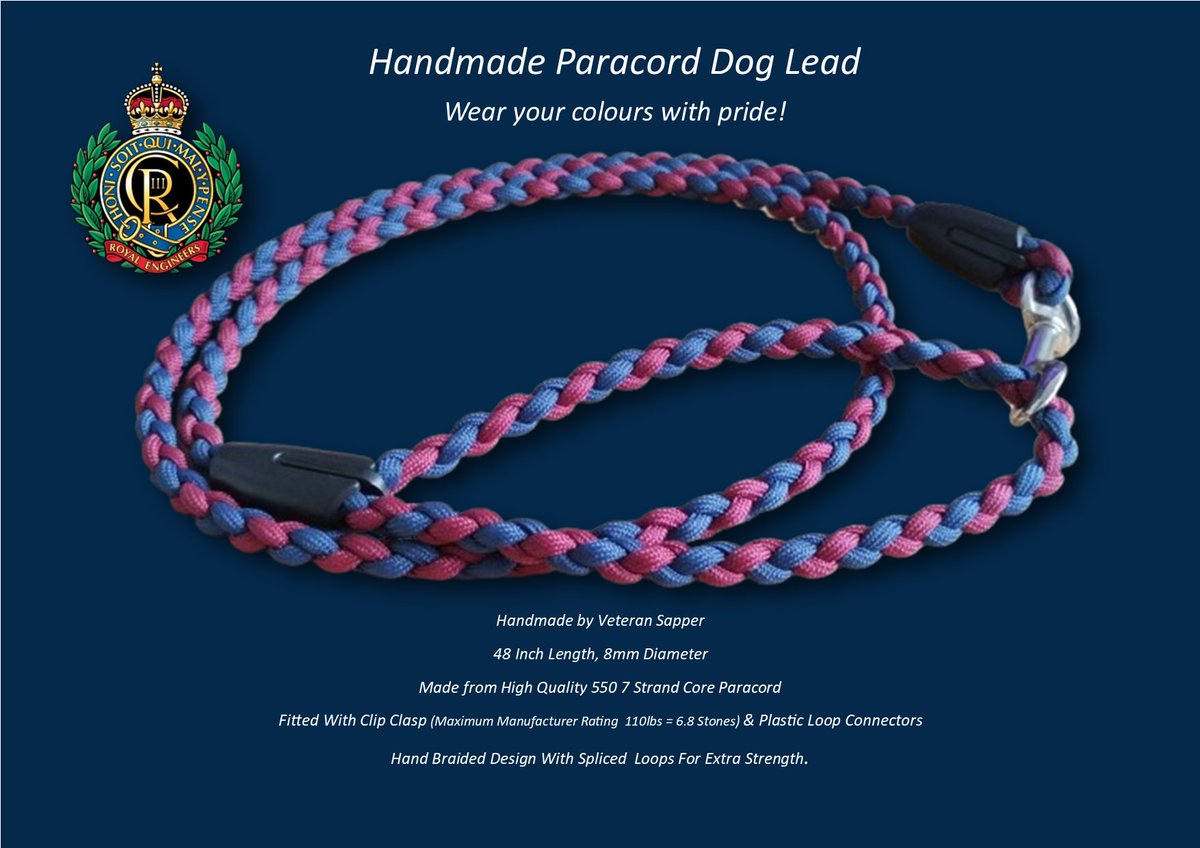 sapper_shop's tweet image. New @ The Sapper Shop today. RE Paracord Dog Lead.😀🐶🐕
sappershop.com/product/paraco…
@Proud_Sappers @ReaController