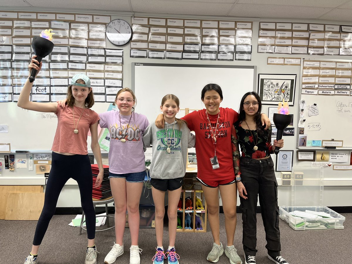 Team Sparta - winners of the 6th grade Extended English Ancient Olympics.