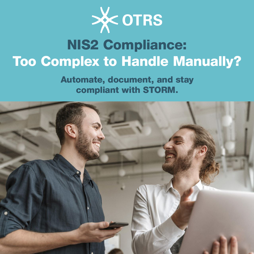 #NIS2 compliance is complex. Manual processes leave too much room for error. 
To stay ahead, IT departments need a solution that ensures accuracy, speed, and audit-readiness. 
Learn how STORM helps strengthen your compliance strategy: otrs.com/blog/security-…
#Cybersecurity