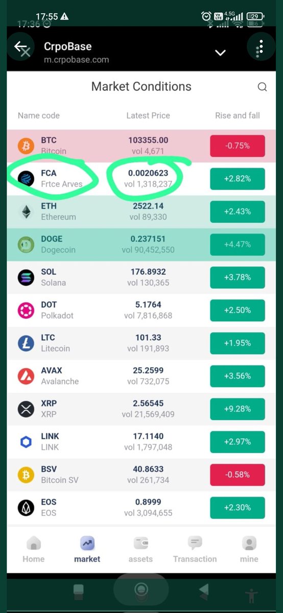 m.crpobase.com yeni sahte uygulama ve yeni sahte coin #frtceArves dikkatli olun lütfen #Binance #Cripto