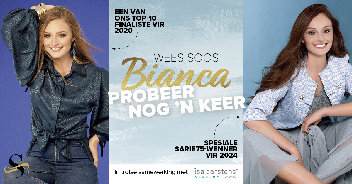 Het jy voorheen ingeskryf, maar nie die kortlys gehaal nie? Probeer weer! Skryf nou in by brnw.ch/21wSAsw
#SARIEVoorbladgesig #IsaAesthetics #IsaCarstensAcademy