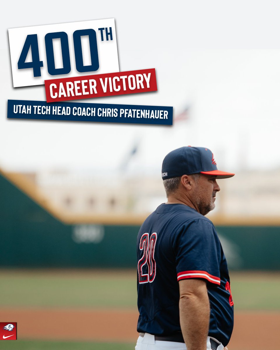 4️⃣0️⃣0️⃣ and counting (348 at Utah Tech)!!
Congrats Coach Pfate!!!
#UtahTechBlazers | #WACbsb