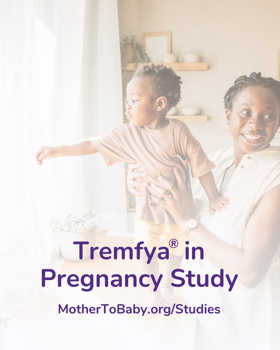 MotherToBaby is currently enrolling pregnant people in an observational study looking at Tremfya® (guselkumab). All studies are conducted through phone interviews—no changes to normal treatment or travel required. ➡️ MotherToBaby.org/Studies