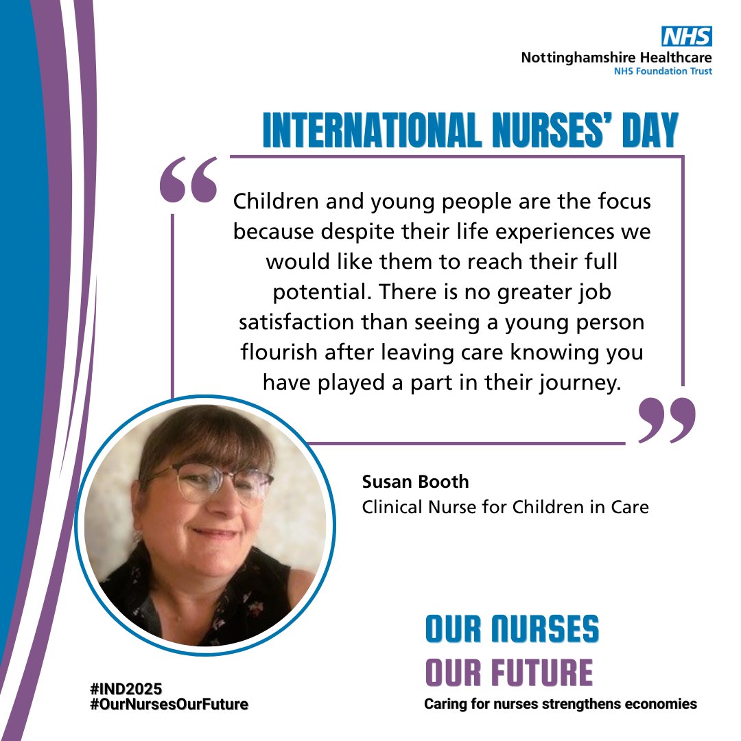 Susan works as a clinical nurse for Children in Care. She says “There is no greater job satisfaction than seeing a young person flourish after leaving care knowing you have played a part in their journey.” #InternationalNursesDay #OurNursesOurFuture