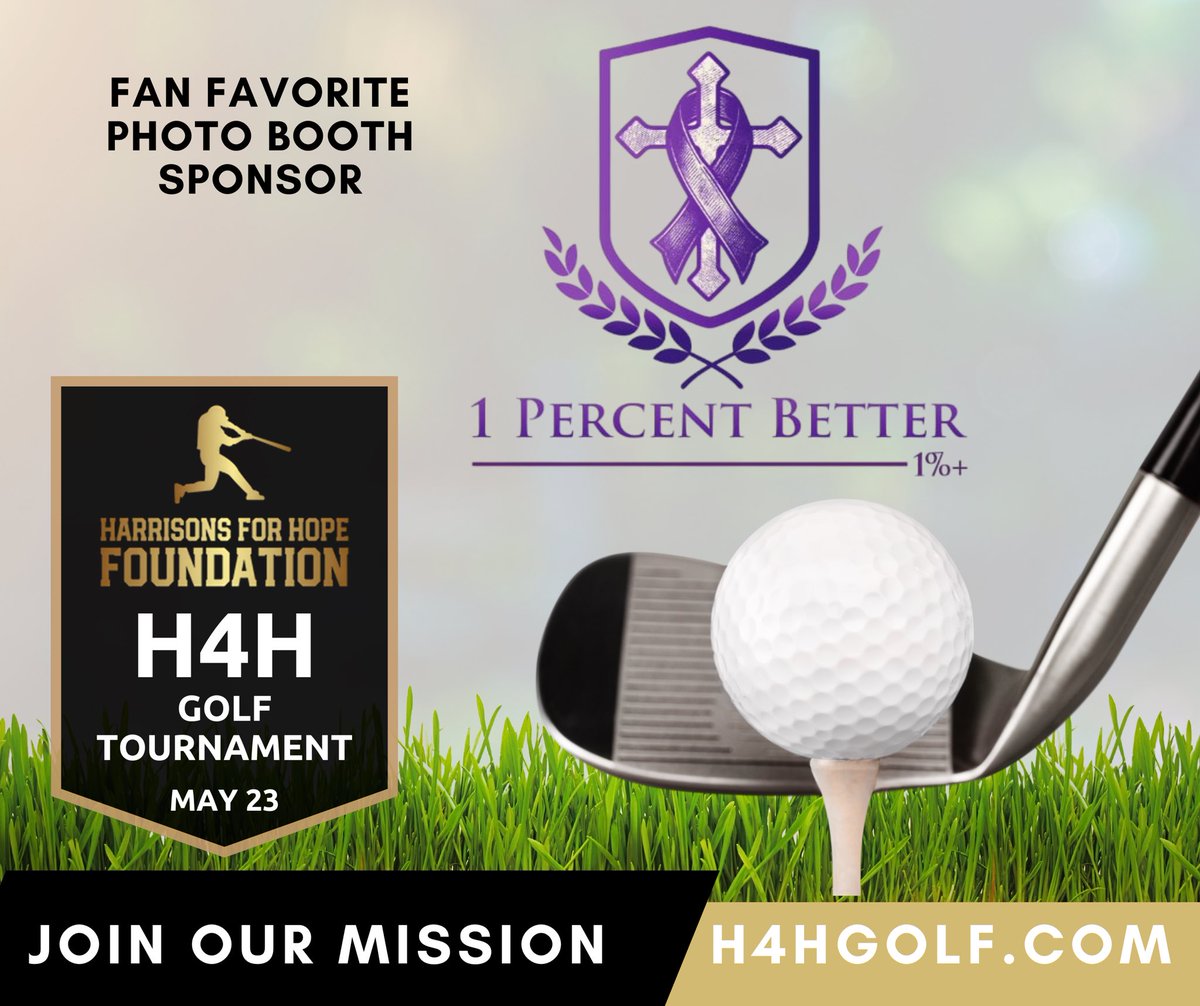 Thank you to 1 Percent Better for sponsoring our photo booth! Because of you, we can capture all the fun, laughs, and memories from a great day on the course!
