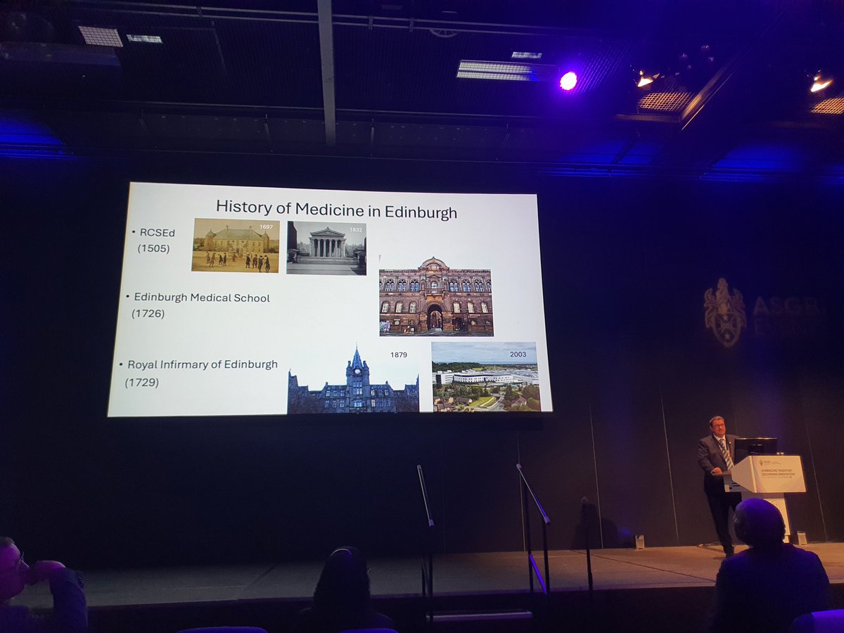 Prof Rowan Parks, president of <a href="/RCSEd/">The Royal College of Surgeons of Edinburgh</a> talking at #ASGBI2025
About the great history and rich heritage of the college and <a href="/asgbi/">ASGBI</a>. Great collaboration and exciting future.