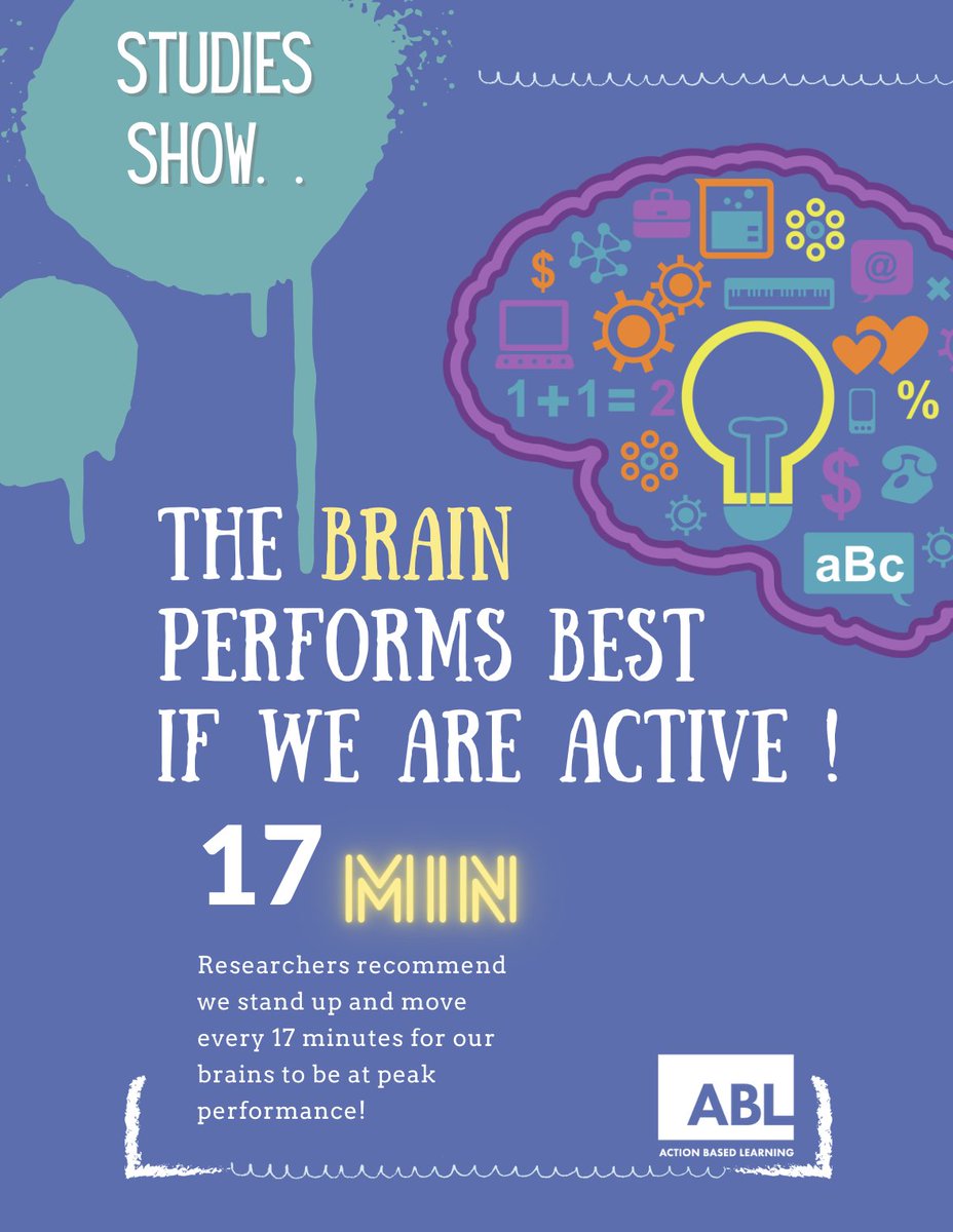 Kidsfit_ABL's tweet photo. Are you standing up and moving every 17 minutes? 

Well here are a few different activities for you and you students to use throughout the day!
https://t.co/jRg9TSgUnv https://t.co/lYNKzkc2vB