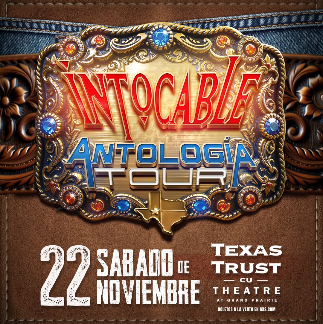 Texas Trust CU Theatre (@txtcutheatre) on Twitter photo JUST ANNOUNCED: <a href="/grupointocable/">Grupo Intocable</a> is coming to GRAND PRAIRIE Saturday, November 22! Don't miss the show at @txtcutheatre , tickets are on sale this Friday, May 16 at 10am. JUST ANNOUNCED: <a href="/grupointocable/">Grupo Intocable</a> is coming to GRAND PRAIRIE Saturday, November 22! Don't miss the show at @txtcutheatre , tickets are on sale this Friday, May 16 at 10am.