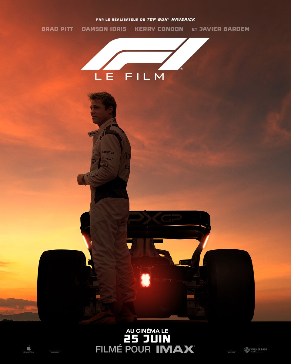 Attention au départ ! 🟢

F1® LE FILM, avec Brad Pitt et Damson Idris, au cinéma le 25 juin.

#F1 #F1LeFilm