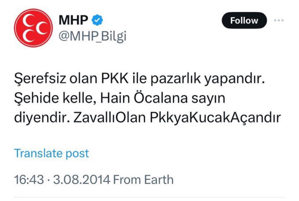 Zamanında bu twiti kim attıysa acilen tutuklanmalı. Sayın Devlet bahçeliye ve Sayın Cumhurbaşkanımıza ağır hakaretler etmektedir.