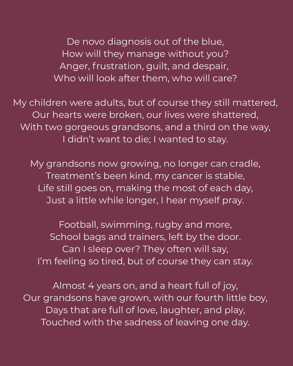 “Touched with Sadness.”

Sue, one of our volunteers and the lead for METUPUK’s work in Wales, has written a poem about her experience as a nanny living with Metastatic Breast Cancer.

It’s a reflection on the joy of making memories with her grandchildren - while also