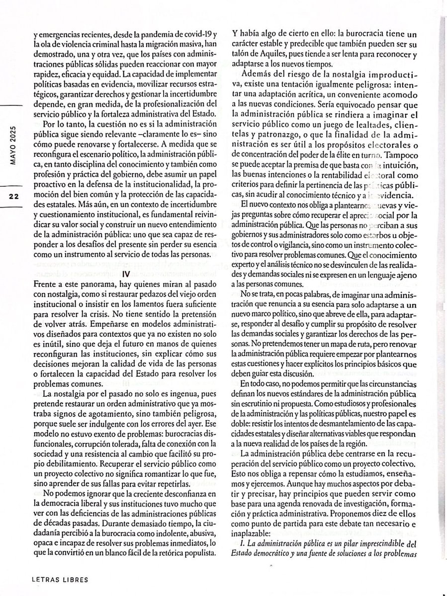 GmoCejudo's tweet image. ¿Cuál es el papel de la administración pública como práctica y como disciplina en un contexto de crisis democrática y desconfianza frente al conocimiento experto?
Fernando Nieto Morales y yo proponemos algunas ideas para iniciar una discusión.