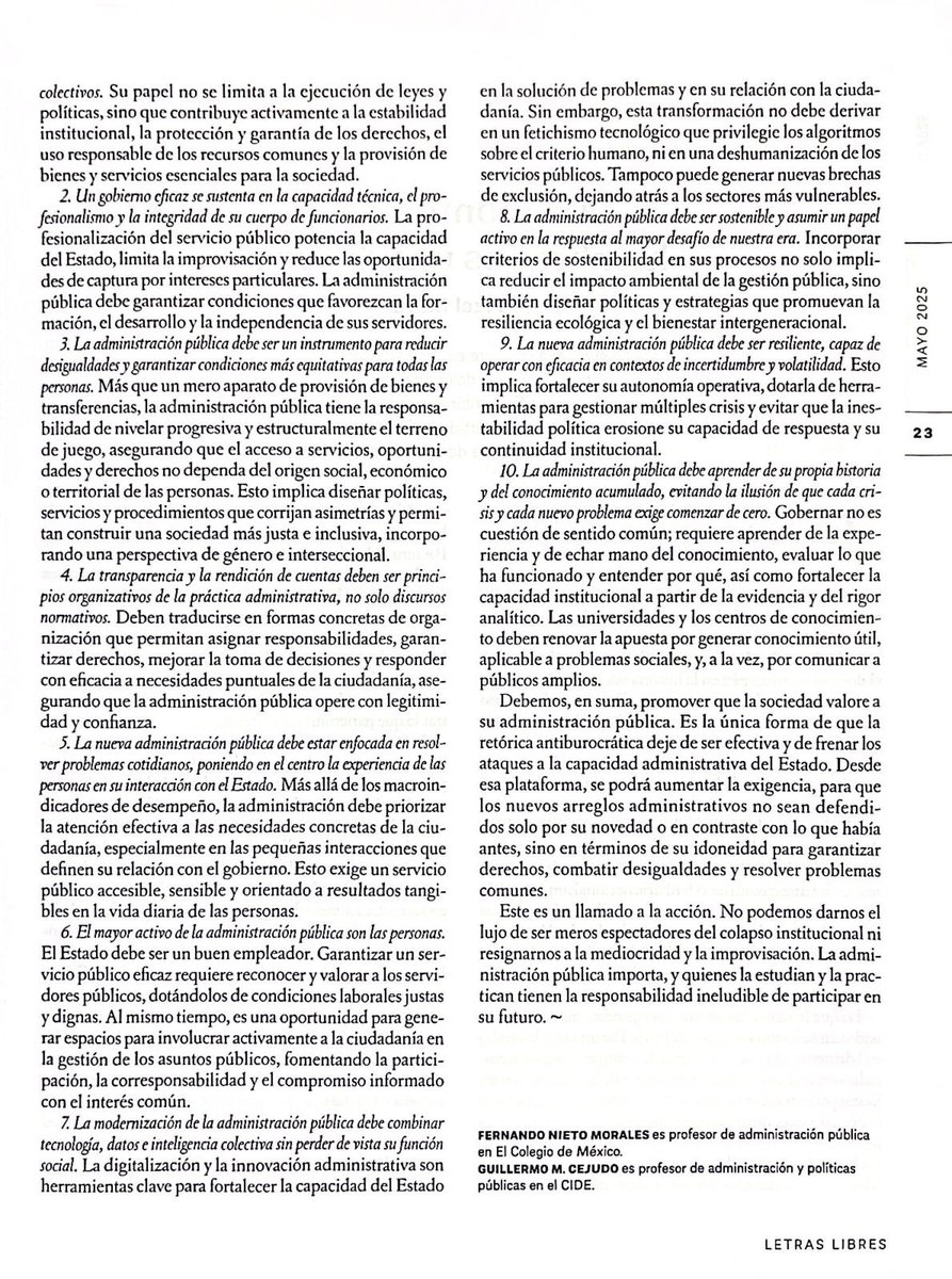 GmoCejudo's tweet image. ¿Cuál es el papel de la administración pública como práctica y como disciplina en un contexto de crisis democrática y desconfianza frente al conocimiento experto?
Fernando Nieto Morales y yo proponemos algunas ideas para iniciar una discusión.