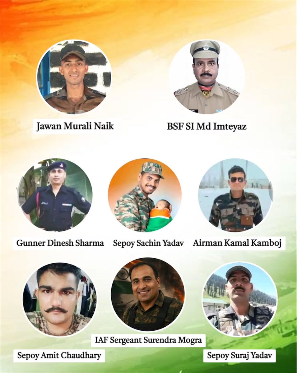 DG #CISF and all ranks pay heartfelt tribute to the bravehearts who laid down their life at the altar of duty during #OperationSindoor.

The nation will remain forever indebted to their courage, valour and supreme sacrifice. Our deepest condolences to the bereaved families. 🙏