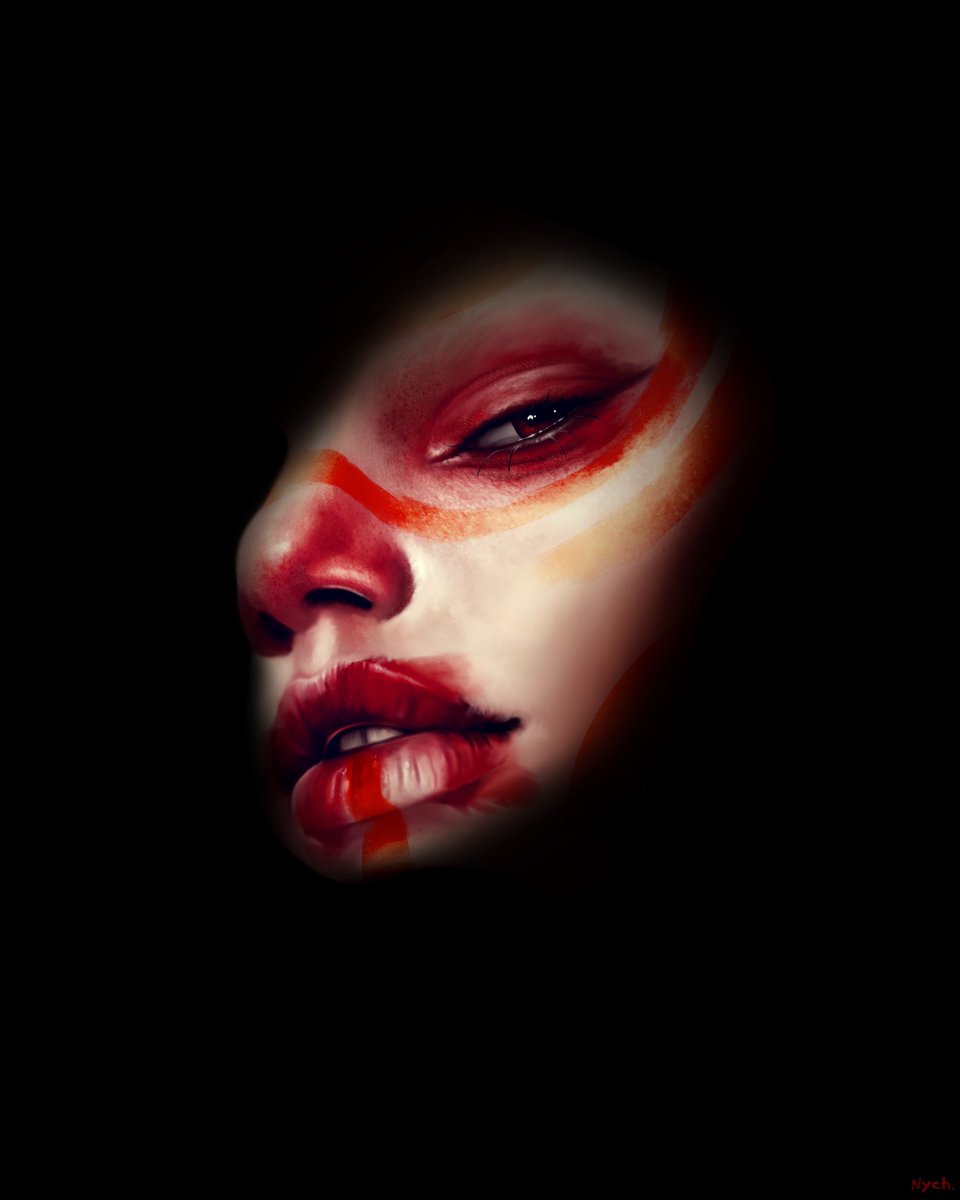 I created an artwork with MY OWN Procreate brushes! Aaaa