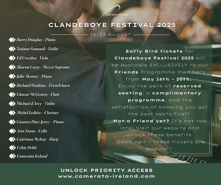 Sharon Carty (@irishmezzo) on Twitter photo Delighted to be singing and giving young artists masterclasses in August at #Clandeboye <a href="/camerataireland/">Camerata Ireland</a>
To apply to the CI Academy see here :
camerata-ireland.com/academy Delighted to be singing and giving young artists masterclasses in August at #Clandeboye <a href="/camerataireland/">Camerata Ireland</a>
To apply to the CI Academy see here :
camerata-ireland.com/academy
