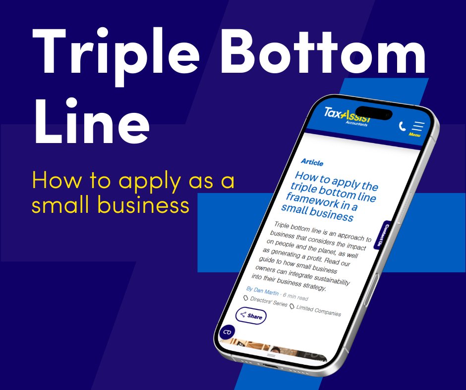 Want to boost profits while making a positive impact? Learn how small businesses can apply the Triple Bottom Line framework to balance people, planet, and profit. taxassist.co.uk/resources/arti…

#TripleBottomLine #SmallBusiness #Profits