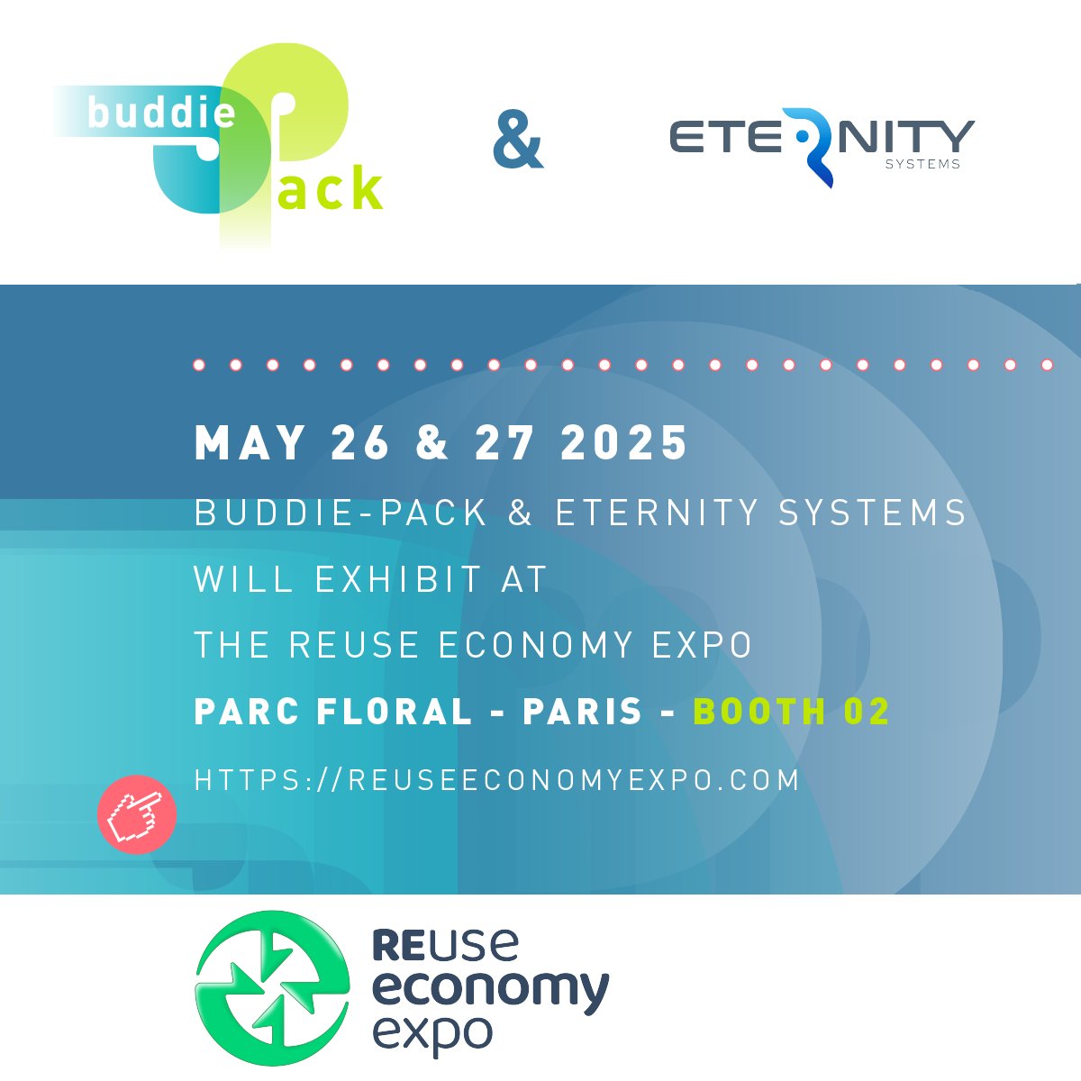 Buddie-Pack (@pack_buddie) on Twitter photo <a href="/pack_buddie/">Buddie-Pack</a> at REuseEconomyExpo – Parc floral in Paris, 26-27 May 2025📍Stand O2 | 🗓️ Final project year showcase
🔹Meet a part of the team behind the project
🔹Explore the logistics flows between all stakeholders involved in our use cases
🔹Gain insights into consumer behavior <a href="/pack_buddie/">Buddie-Pack</a> at REuseEconomyExpo – Parc floral in Paris, 26-27 May 2025📍Stand O2 | 🗓️ Final project year showcase
🔹Meet a part of the team behind the project
🔹Explore the logistics flows between all stakeholders involved in our use cases
🔹Gain insights into consumer behavior