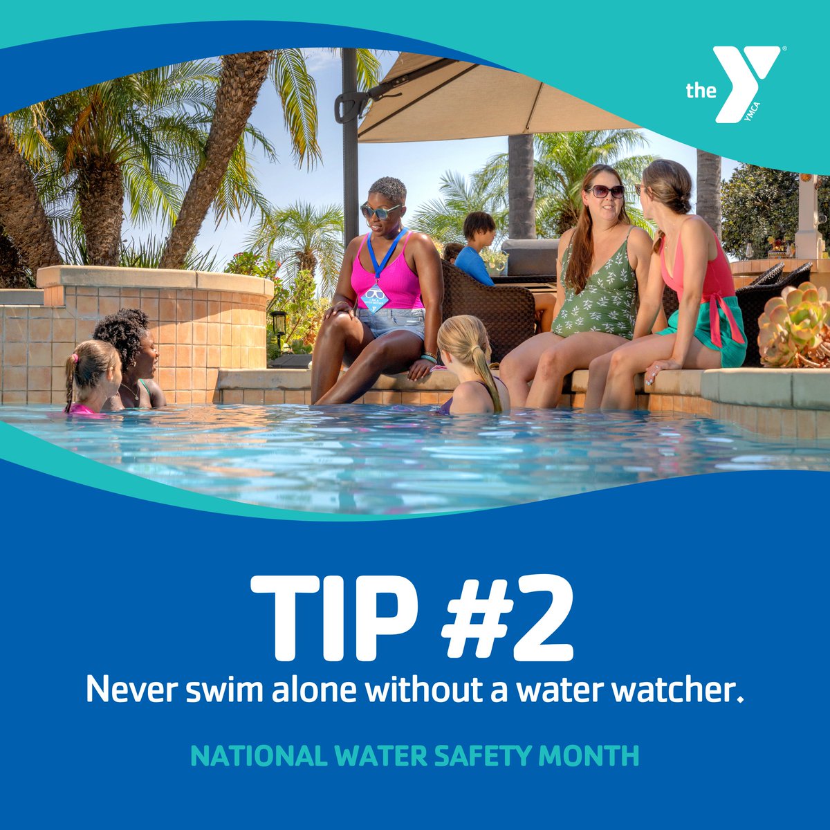 Tip # 2: Never swim alone without a water watcher. 

When kids are swimming, make sure they are supervised at all times. Teach your kids they should only swim where a lifeguard is on duty, or where a responsible adult watches the kids without distractions. 

#WaterSafetyMonth