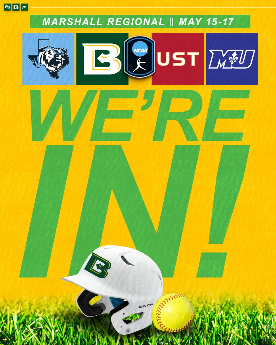 𝐖𝐄'𝐑𝐄 𝐈𝐍!

The Blazers are headed to the Marshall Regional and will open up with St. Thomas (TX) on Thursday, May 15th

#GoGreen