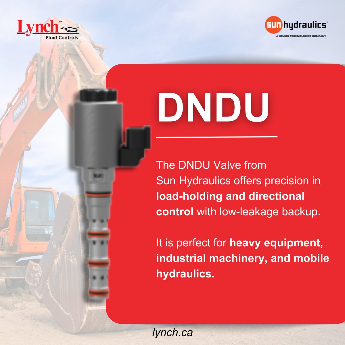🤔 Engineers, ever had a load shift unexpectedly? In agriculture &amp; heavy machinery, that’s risky.

<a href="/sun_hydraulics/">Sun Hydraulics</a>' DNDU Valve keeps loads steady with double-blocking, solenoid-controlled precision.
Let's connect 👉 lynch.ca
#Hydraulics #HeavyEquipment