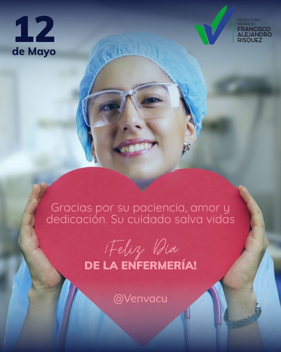 VACUVEN's tweet photo. El 12 de mayo se celebra el Día Internacional de la Enfermería, con el objetivo de ofrecer un merecido homenaje a todos los enfermeros y enfermeras, que a nivel mundial realizan esta labor para toda la humanidad, así como rendir tributo a Florence Nightingale 🩺🩵 https://t.co/f5ByQ8StSy