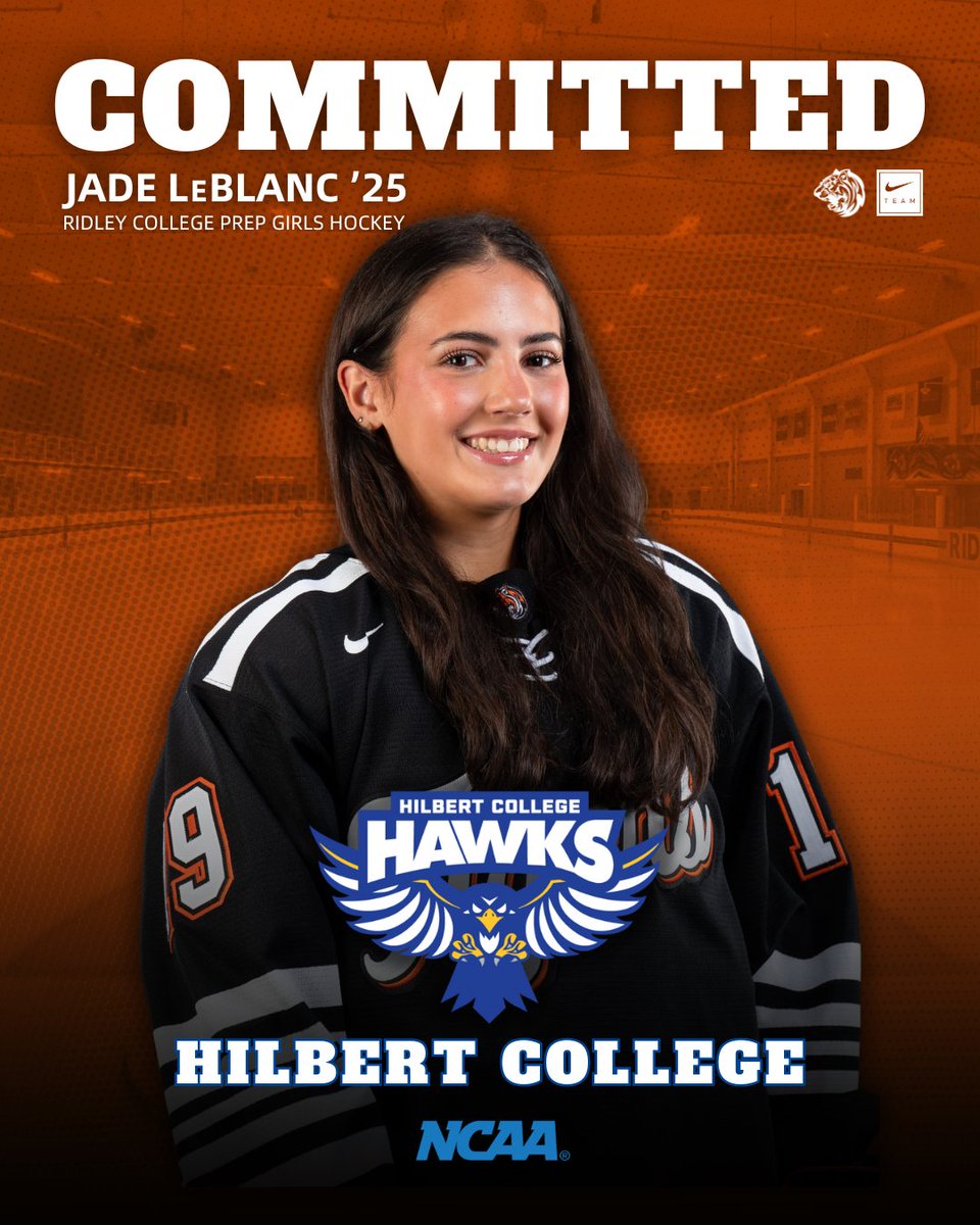 Congratulations to Prep Girls hockey student-athlete Jade LeBlanc ’25 on her @ncaa commitment to Hilbert College (<a href="/HilbertAthletic/">Hilbert Athletics</a>)!

@ridleyhockey