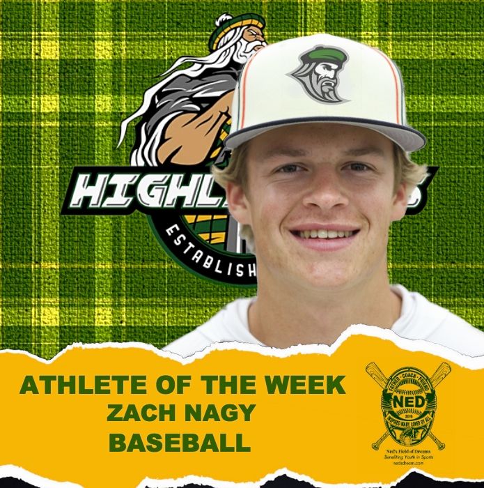 Congratulations to our "Ned's Field of Dreams" Athlete of the Week, third baseman, Zach Nagy. Zach is a three-year varsity starter who continues to make a major impact on the Baseball field. This season, he’s batting an impressive .404 with 32 runs, 36 hits, and 8 doubles.