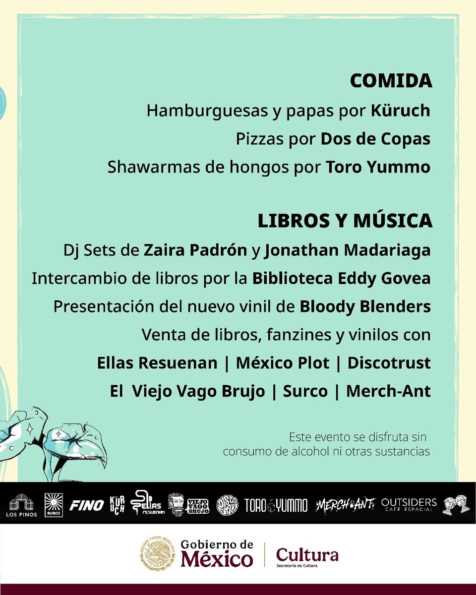 Orlando Abad (@radiorlando) on Twitter photo Este jueves hay muchas cosas que hacer en <a href="/CC_LosPinos/">Complejo Cultural Los Pinos</a>
<a href="/zaipadron/">Zaira Padrón</a> y <a href="/jonskanking/">Jonathan Madariaga</a> pondrán música, habrá intercambio de libros, venta de fanzines, comida y muchos muchos vinilos
Desde las 4 pm allá nos vemos Este jueves hay muchas cosas que hacer en <a href="/CC_LosPinos/">Complejo Cultural Los Pinos</a>
<a href="/zaipadron/">Zaira Padrón</a> y <a href="/jonskanking/">Jonathan Madariaga</a> pondrán música, habrá intercambio de libros, venta de fanzines, comida y muchos muchos vinilos
Desde las 4 pm allá nos vemos