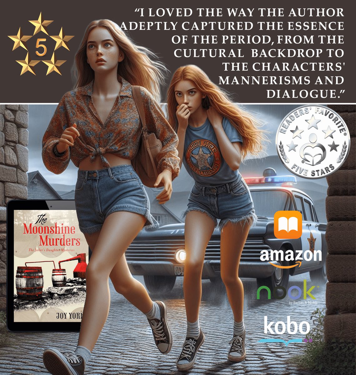 THE MOONSHINE MURDERS 
Joy York
Discover the adventures of two amateur sleuth teens in 1970, seeking justice in a rural southern town.

#Kindle #Paperback

buff.ly/4cPkAMF

#mystery #southernmystery #YA #historicalmystery #BooksWorthReading #Suspense