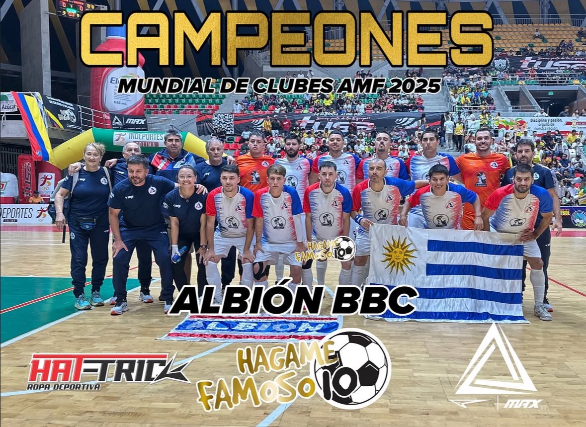 Gracias muchachos, un orgullo para el club, nuestro pueblo y nuestro país 🏆

ALBION BBC CAMPEÓN DEL MUNDO 🌎

así, en mayúsculas 🙌

inmenso lo de esta banda ❤️