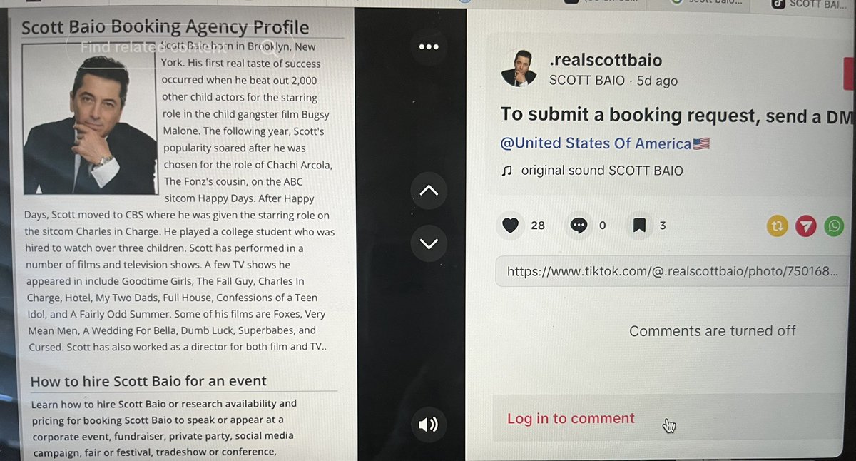PLEASE BE ADVISED THAT THIS IS A FAKE ACCOUNT. I do NOT have a Tik Tok account. I do NOT have a Threads account. I do NOT have a truth social account. I also do NOT ASK PEOPLE TO DM ME, EVER. I also do NOT have a booking agent for personal appearances and I do NOT want one. These