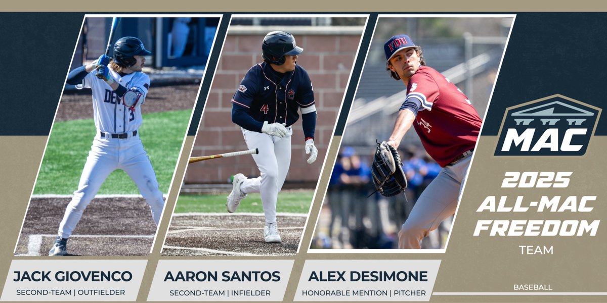 FDU Devils Athletics (@fdudevils) on Twitter photo AWARDS | <a href="/FDU_Baseball/">Devils Baseball</a> sees Giovenco, Santos, and DeSimone make the 2025 All-MAC Freedom Team!
Full Release: tinyurl.com/2v8u2fu5
#HornsUp #HeatsRising AWARDS | <a href="/FDU_Baseball/">Devils Baseball</a> sees Giovenco, Santos, and DeSimone make the 2025 All-MAC Freedom Team!
Full Release: tinyurl.com/2v8u2fu5
#HornsUp #HeatsRising