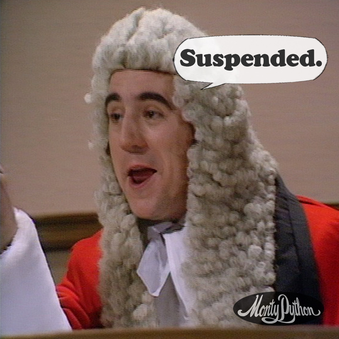 Three cheers for the defendant! #MontyPython