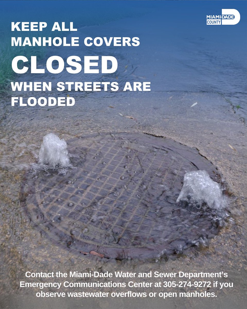 With severe weather in the forecast, we urge all residents to keep manhole covers closed.

It may briefly relieve street flooding, but it overwhelms our wastewater system &amp; increases the risk of sewer overflows. Let’s work together to protect our infrastructure &amp; public health.