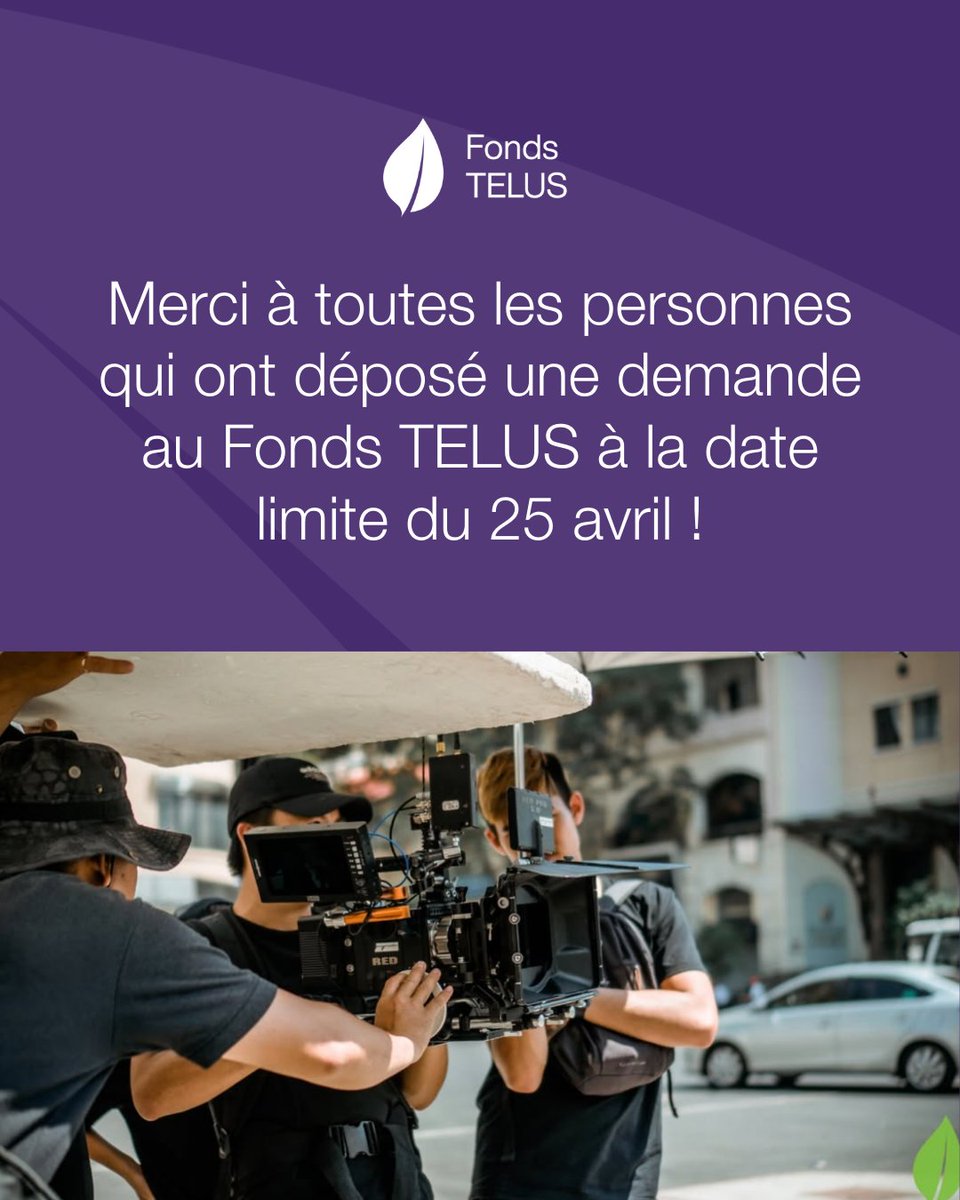 🎉 Thank you to everyone who applied to TELUS Fund’s April 25 deadline!

📅 The next opportunity to apply is September 26, 2025, and it’s never too early to start planning.

Let’s keep telling stories that matter.

#TELUSFund #HealthContent #CanadianProducers #fundingsupport