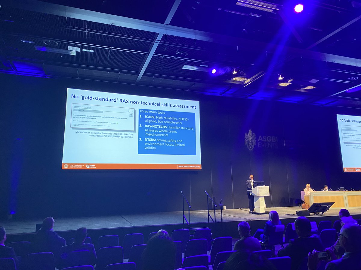 Edinburgh Surgical Sabermetric Group (@surgicalsaber) on Twitter photo Delving into non-technical skills for robotics 🤖
➡️ <a href="/NOTSS_lab/">Steven Yule</a> <a href="/RichSkipworth/">Richard Skipworth</a> speaking today at #ASGBI2025
<a href="/asgbi/">ASGBI</a> Delving into non-technical skills for robotics 🤖
➡️ <a href="/NOTSS_lab/">Steven Yule</a> <a href="/RichSkipworth/">Richard Skipworth</a> speaking today at #ASGBI2025
<a href="/asgbi/">ASGBI</a>