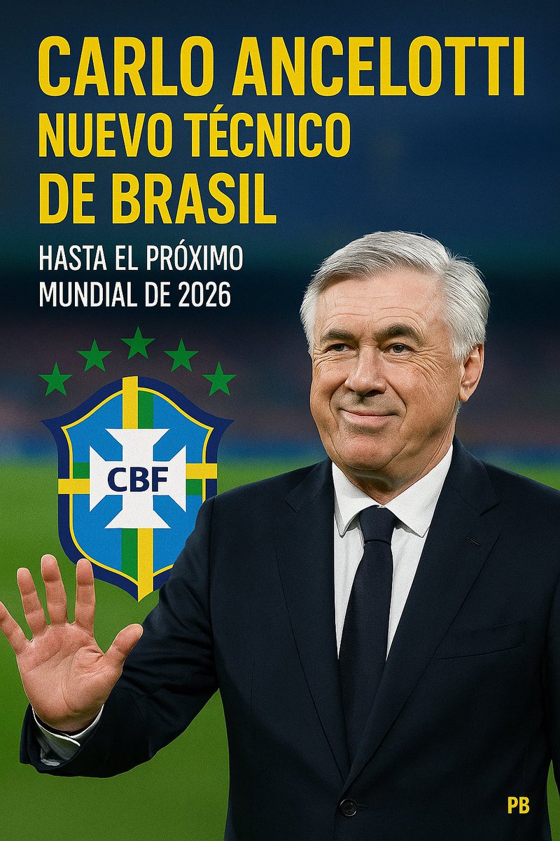 Carlo Acelotti es el nuevo técnico de la selección de Brasil hasta el próximo mundial de 2026.