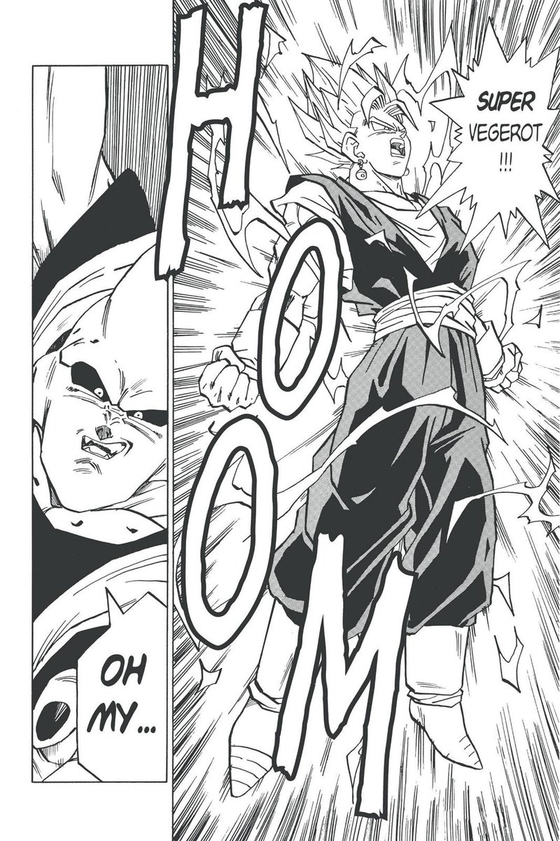 dbslat's tweet image. Vegito vs Buuhan

Vegito goes into Super Saiyan right away, he doesn&apos;t fight Buuhan in base form

(chapter 504)